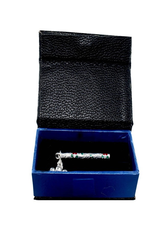KMJ Pure Silver Flute/bansuri for Lord Krishna, laddu Gopal ji (Size: 5.5 cm) - Image 5